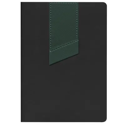 Ежедневник Bookmark, недатированный, черный с зеленым — фото 2