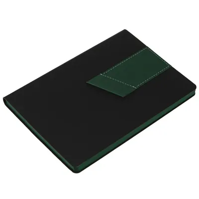 Ежедневник Bookmark, недатированный, черный с зеленым — фото 3