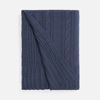 Плед Remitti, серо-синий (сланец)