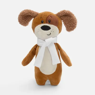 Мягкая игрушка Beastie Toys, собачка с белым шарфом — фото 1