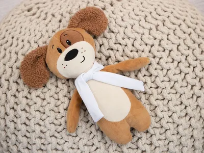 Мягкая игрушка Beastie Toys, собачка с белым шарфом — фото 3