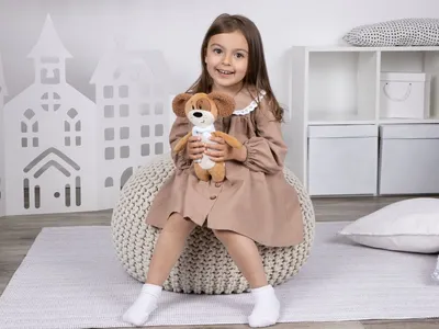 Мягкая игрушка Beastie Toys, собачка с белым шарфом — фото 7