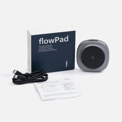 Складная станция беспроводной зарядки flowPad, серая — фото 6