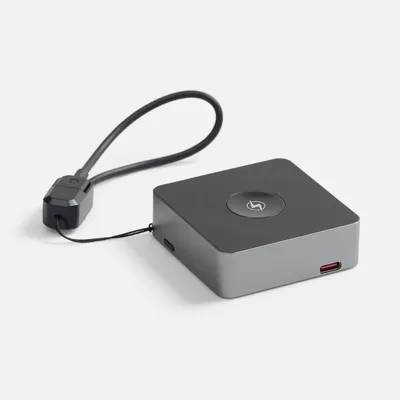Внешний аккумулятор с беспроводной зарядкой Aura Power 5000 мАч, серый — фото 2