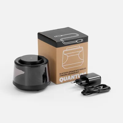 Bluetooth-колонка с подсветкой и беспроводной зарядкой Quantium, черная — фото 5