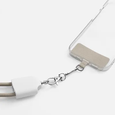 Кабель-ланьярд energyFlex Pro, серо-бежевый — фото 11