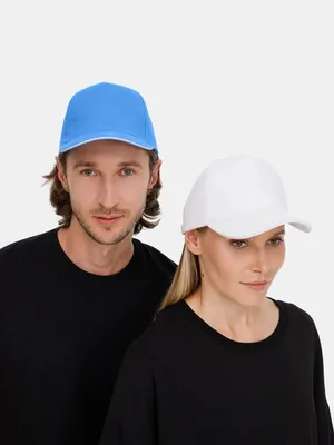 Бейсболка Classic 2.0, синяя с белым кантом — фото 10