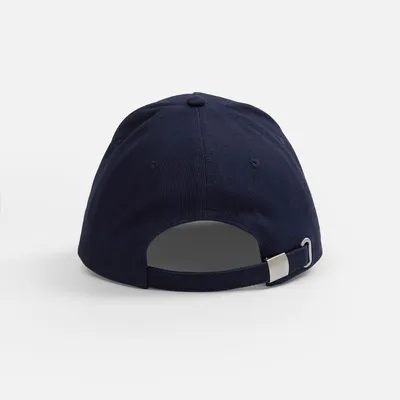 Бейсболка Classic 2.0, темно-синяя с белым кантом — фото 5