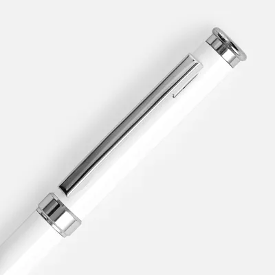 Ручка шариковая Finn Chrome, белая — фото 3