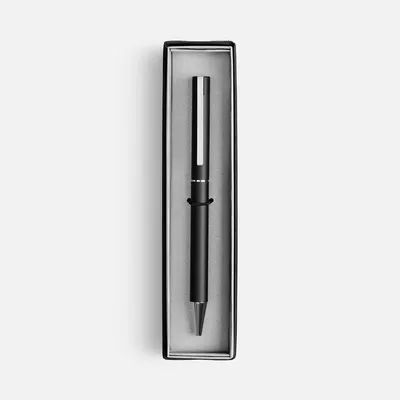 Ручка шариковая Blade Soft Touch в футляре, черная — фото 2