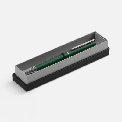 Ручка шариковая Blade Soft Touch в футляре, зеленая