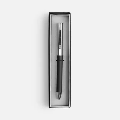 Ручка шариковая Eyeshot Soft Touch в футляре, черная — фото 2