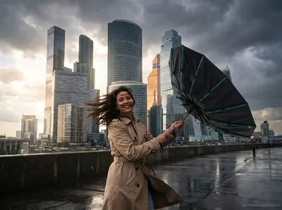Зонт складной с УФ-защитой Ribstar, бежевый — фото 8