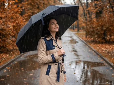 Зонт складной Edgeline, черный с синим — фото 9