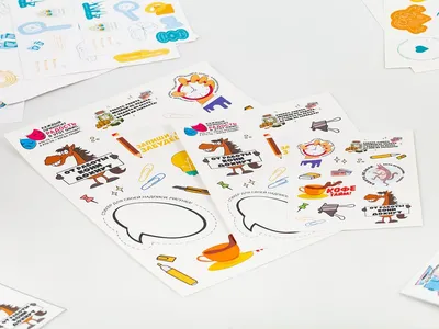 Наклейки бумажные Sticker Pack на заказ, S — фото 3