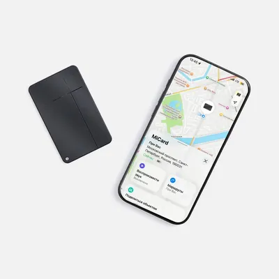 Электронная визитка-трекер MiCard Pro Duo, черная — фото 1