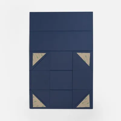 Коробка складная под бутылку Color Jacket Fold, темно-синяя — фото 4