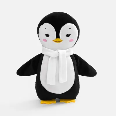 Мягкая игрушка Beastie Toys, пингвиненок с белым шарфом — фото 1