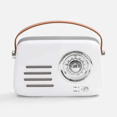 Bluetooth-колонка с радио Retronica, белая — фото 3