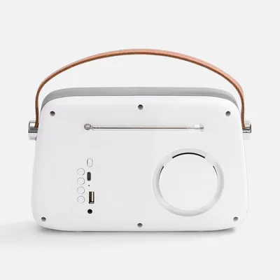 Bluetooth-колонка с радио Retronica, белая — фото 4
