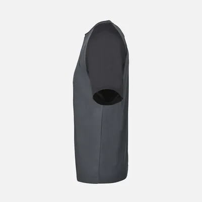 Футболка спортивная унисекс Vortex, черная с темно-серым — фото 3