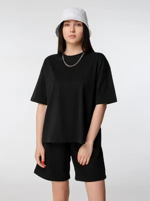 Футболка оверсайз женская Boxy Women, темно-серая (графит) — фото 4