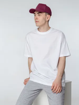 Футболка оверсайз мужская Boxy Men, бежевая (льняная) — фото 4
