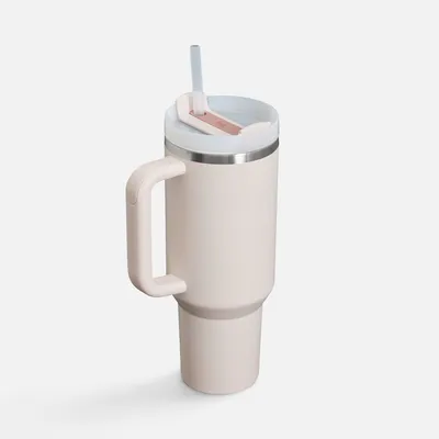 Термокружка Quencher H2.0 1180 с трубочкой, розовая — фото 2