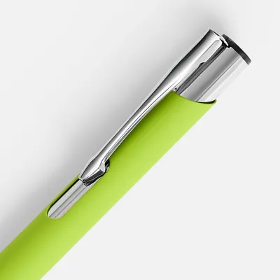 Ручка шариковая Keskus Soft Touch, зеленое яблоко — фото 3