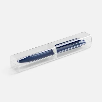 Ручка шариковая Prodir DS4 PMM-P в футляре, темно-синяя — фото 2