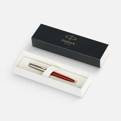 Ручка шариковая Parker Jotter Originals Red CT, красная — фото 3