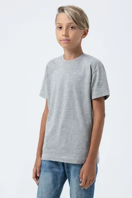 Футболка детская Regent Fit Kids, серый меланж — фото 4
