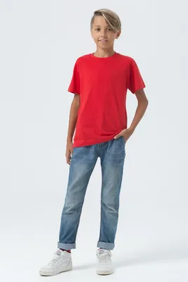 Футболка детская Regent Fit Kids, красная — фото 6