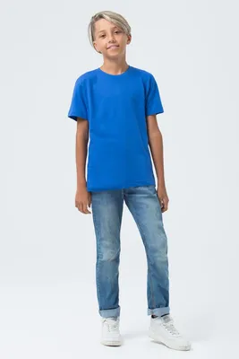 Футболка детская Regent Fit Kids, ярко-синяя (royal) — фото 6