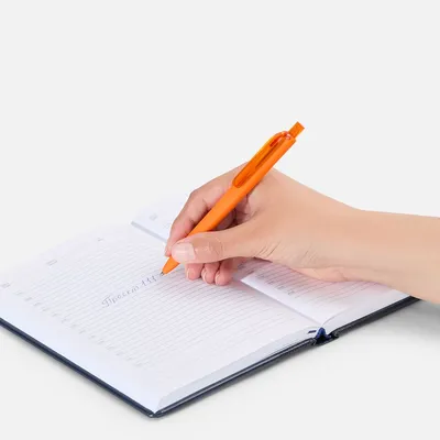 Ручка шариковая Prodir DS8 PRR-T Soft Touch, оранжевая — фото 6