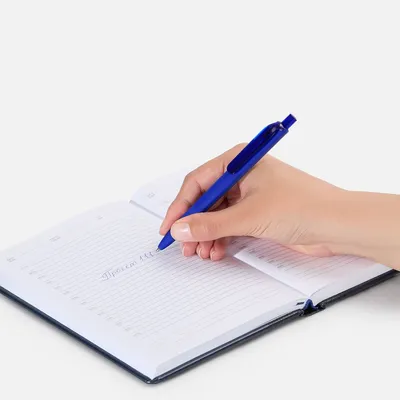 Ручка шариковая Prodir DS8 PRR-T Soft Touch, синяя — фото 6