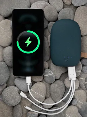 Внешний аккумулятор Pebble 7800 мАч, серо-синий — фото 7