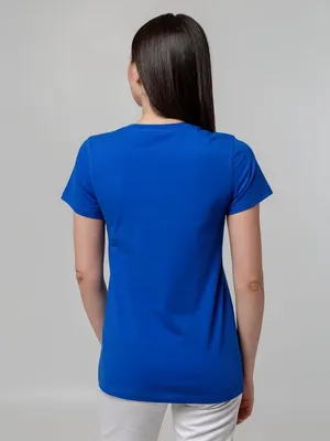 Футболка женская T-bolka Stretch Lady, ярко-синяя (royal) — фото 7