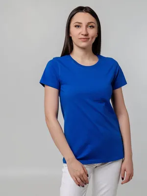 Футболка женская T-bolka Stretch Lady, ярко-синяя (royal) — фото 5