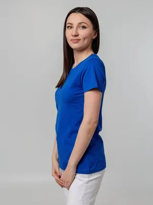 Футболка женская T-bolka Stretch Lady, ярко-синяя (royal) — фото 6
