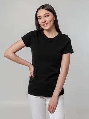 Футболка женская T-bolka Stretch Lady, черная — фото 5