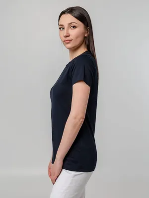 Футболка женская T-bolka Stretch Lady, темно-синяя (navy) — фото 7