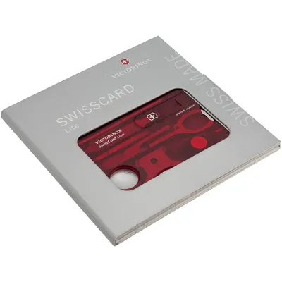 Набор инструментов SwissCard Lite, красный — фото 5
