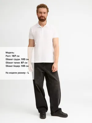 Рубашка поло мужская Brandy Men, белая с темно-синим — фото 7