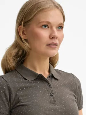 Рубашка поло женская Brandy Women, темно-серая с белым — фото 7