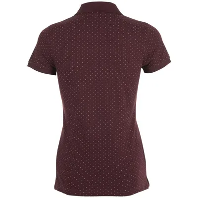 Рубашка поло женская Brandy Women, бордовая с белым — фото 2
