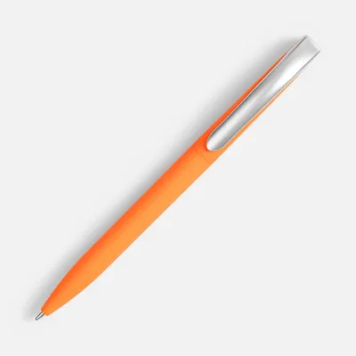 Ручка шариковая Pin Soft Touch, оранжевая — фото 2
