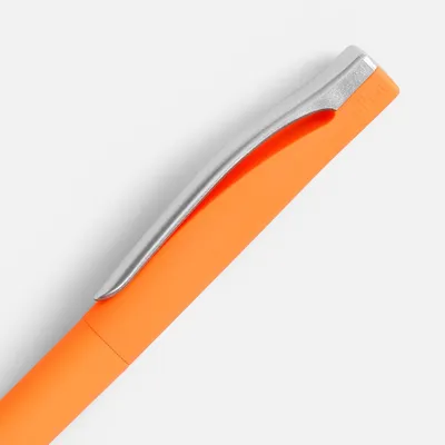 Ручка шариковая Pin Soft Touch, оранжевая — фото 3