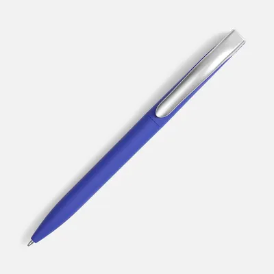 Ручка шариковая Pin Soft Touch, синяя — фото 2