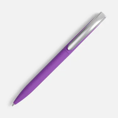 Ручка шариковая Pin Soft Touch, фиолетовая — фото 2